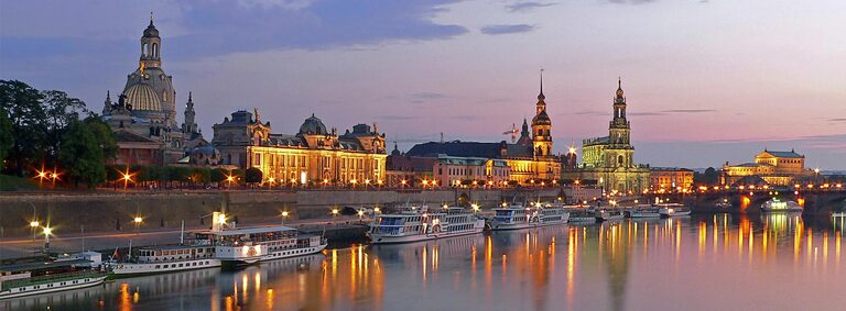 Blick auf die barocke Altstadt Dresden